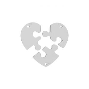 Prívesok - puzzle srdce*strieborné AG 925*LK-0324 - 0,50 19x20 mm