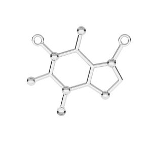 Kofeín chemický vzorec prívesok, striebro 925, ODL-00167 24,1x26 mm