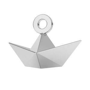 Origami čln prívesok striebro, ODL-00207
