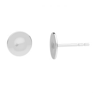 Napichovacia náušnica s platničkou GWP*strieborná AG 925*GWP 8 8x11,5 mm
