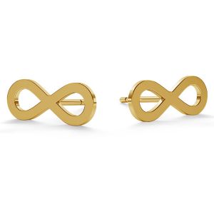 Znak nekonečna náušnice zlato 14K LKZ-00589 KLS - 0,30 mm