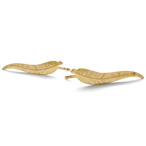 Náušnice kridla zlato 14K LKZ-00791 KLS (L+P) - 0,30 mm