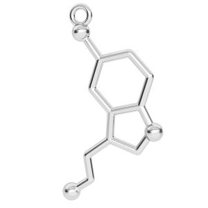 Serotonín chemický vzorec prívesok, striebro 925, ODL-00325