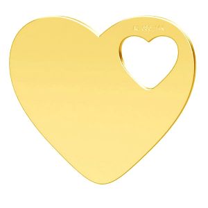 Srdce privesek, zlato 14K, LKZ-01304 - 0,30