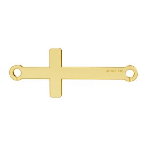 Horizontálny kríž privesek, zlato 14K, LKZ-00524 - 0,30