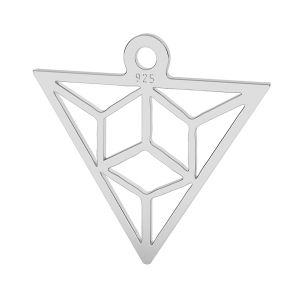 Origami trojuholník prívesok striebro, LK-1508 - 0,50