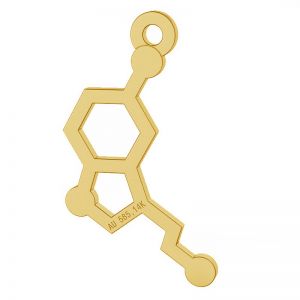 Serotonín chemický vzorec prívesok zlato 14K LKZ-06064 - 0,30