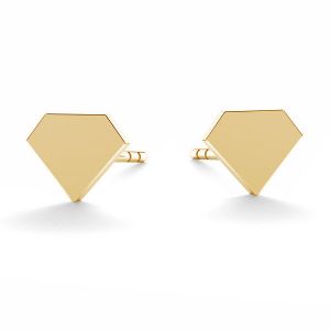 Trojuholník náušnice zlato 14K LKZ-00935 KLS - 0,30 mm