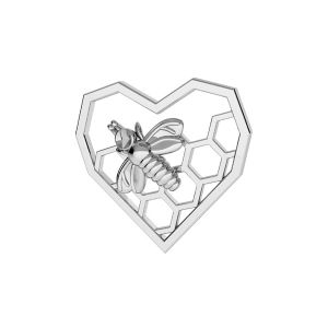 Srdce plást medu prívesok*striebro 925*ODL-00671 13,9x15 mm