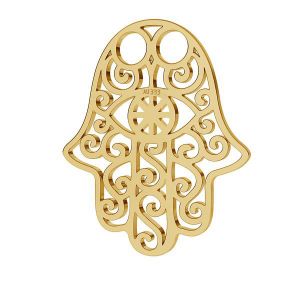 Hamsa ručné prívesok zlato 8K LKZ-30001 - 0,30 15x20 mm