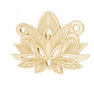 Lotus kvetina prívesok*zlato 585*LKZ14K-50050 - 0,30 12,3x15,8 mm