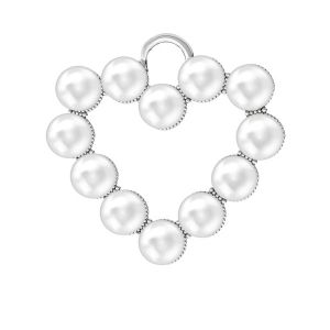 Srdcové prívesok Swarovski pearls, ODL-00789 24x24,5 mm ver.2
