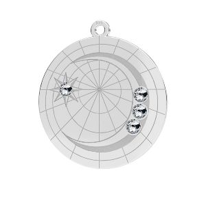 Mesiac pr&iacute;vesok*striebro 925*LKM-2625- 0,50 22x23,5 mm