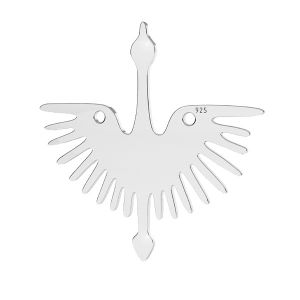 Prívesok - Holubička - Letiaci vták - Spojovací element *striebro 925, LKM-2824 - 0,50 25x25 mm