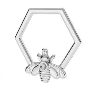 Včela plást medu prívesok*striebro 925*ODL-00830 13,9x15 mm