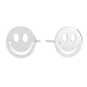 Usmev emotikon náušnice, striebro 925, KLS LKM-3005 - 0,50 10x10 mm