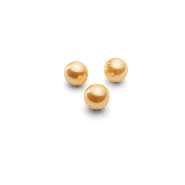 Orúhly prírodné perly zlatá 6 mm 1H, GAVBARI PEARLS
