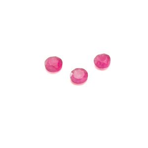 Okrúhly kameň, plochý chrbát, 3 mm jadeite neon pink, GAVBARI