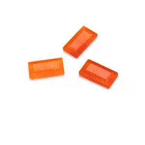Bbdĺžnik kamen plochý chrbát, Oranžový nefrit, 5x10 mm GAVBARI, polodrahokam
