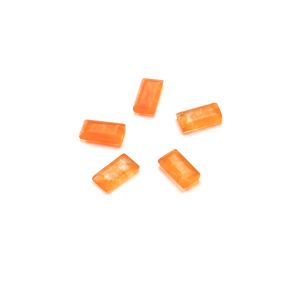 Bbdĺžnik kamen plochý chrbát, Oranžový nefrit, 2,5x5 mm GAVBARI, polodrahokam