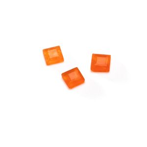 NÁMESTIE kamen plochý chrbát, Oranžový nefrit, 5x10 mm GAVBARI, polodrahokam
