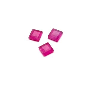 NÁMESTIE kamen plochý chrbát, jadeite neon pink, 5x5 mm GAVBARI, polodrahokam