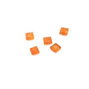 NÁMESTIE kamen plochý chrbát, Oranžový nefrit, 3x3 mm GAVBARI, polodrahokam