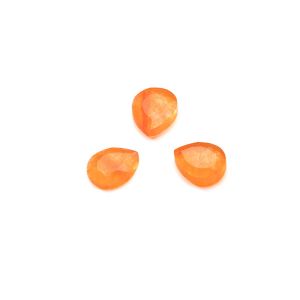 Pokles, plochý chrbát, 5x6 mm Oranžový nefrit, GAVBARI