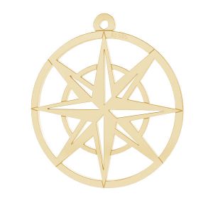 Kompas veterná ružica prívesok*zlato 585*LKZ14K-50123- 0,30 25x25 mm
