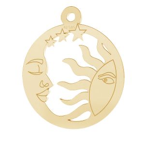 Mesiaca a slnka privesek*zlato 585*LKZ14K-50139- 0,30 14x16 mm