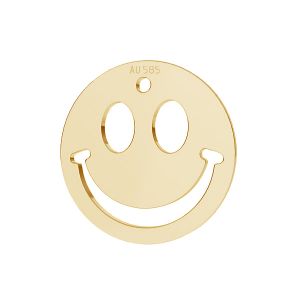 Usmev emotikon prívesok*zlato 585*LKZ14K-50128 - 0,30 15x15 mm