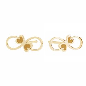 Znak nekonečna náušnice, zlato 14K, KLS LKZ14K-50136 5x12 mm - 0,30 mm