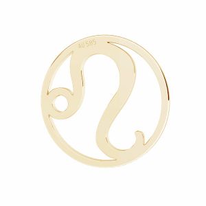 Prívesok - lev zverokruh, zlato 14K, LKZ14K-50183 - 0,30 12x12 mm