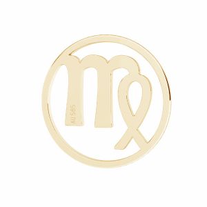 Prívesok - panna zverokruh, zlato 14K, LKZ14K-50184 - 0,30 12x12 mm