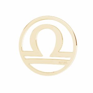Prívesok - váhy zverokruh, zlato 14K, LKZ14K-50189 - 0,30 12x12 mm