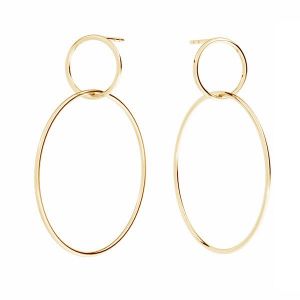 Klasické kruhy, zlato 14K, SG - KLS-34 34x44,4 mm