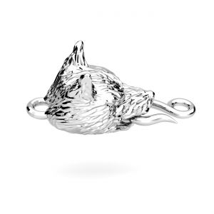 Strieborn&eacute; zap&iacute;nania - vlk, striebro 925*ZAM 7 SET OWS-00404 8x12,4 mm