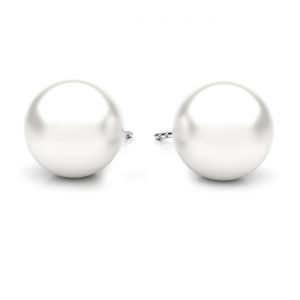Náušnica - perla 10 mm, striebro 925, KLS-41 10x21,4 mm