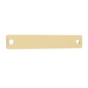 Zlatá závesná spojka - obdĺžnik s dvoma otvormi*zlatá AU 585*LKZ14K-50272 - 0,30 4,5x25 mm