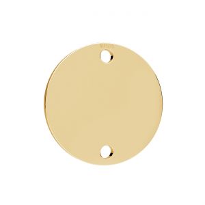 Zlatá závesná spojka - okrúhla platnička*zlatá AU 585*LKZ14K-50275 - 0,30 14x14 mm