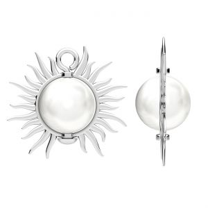 Slnečný prívesok - biela perla*striebro AG 925*ODL-01468 17,6x18 mm ver.2