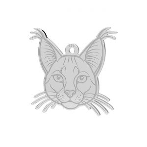 Mačka prívesok, striebro 925, LKM-3392 - 05 9,4x14,5 mm