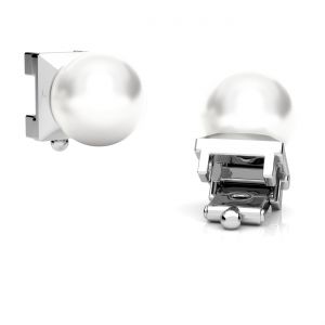 Vymeniteľný prívesok - biela perla*striebro AG 925*OWS-00583 5,2x5,2 mm ver.2