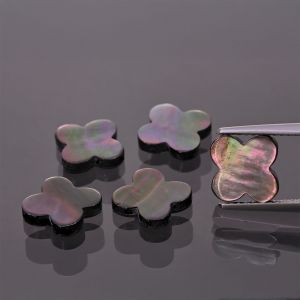 Štvorlístok z čiernej mušle 12x12 MM