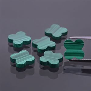 Štvorlístok z malachitu 10x10 MM