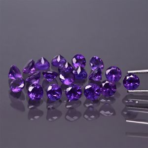 Okrúhly kameň, kužeľ - Ametyst 3 MM