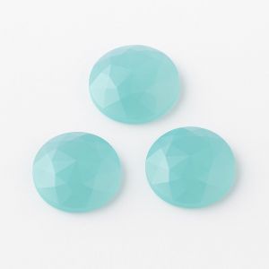 Okrúhly kameň, ružový brus - Aqua achát 15,2 MM