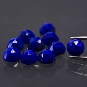 Okrúhly kameň, ružový brus - Lapis lazuli 6 MM