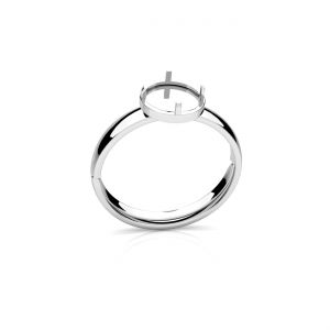 Univerzálny prsteň s veľkou obrubou na živicu*strieborná AG 925*U-RING OWS-01032 7,3x7,3mm
