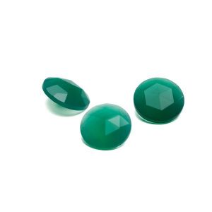 Okrúhly kameň, kužeľový brus - Tmavozelený jadeit 12 MM